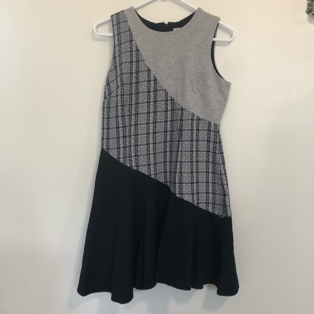 Eliza J Assymetrical Business Casual Color Block Mini Dress Size 6